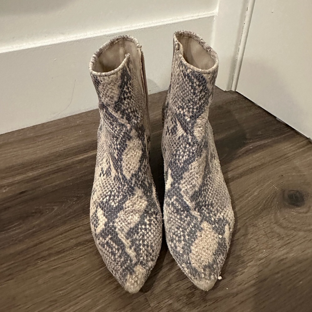 Snakeskin Ankle Boots
